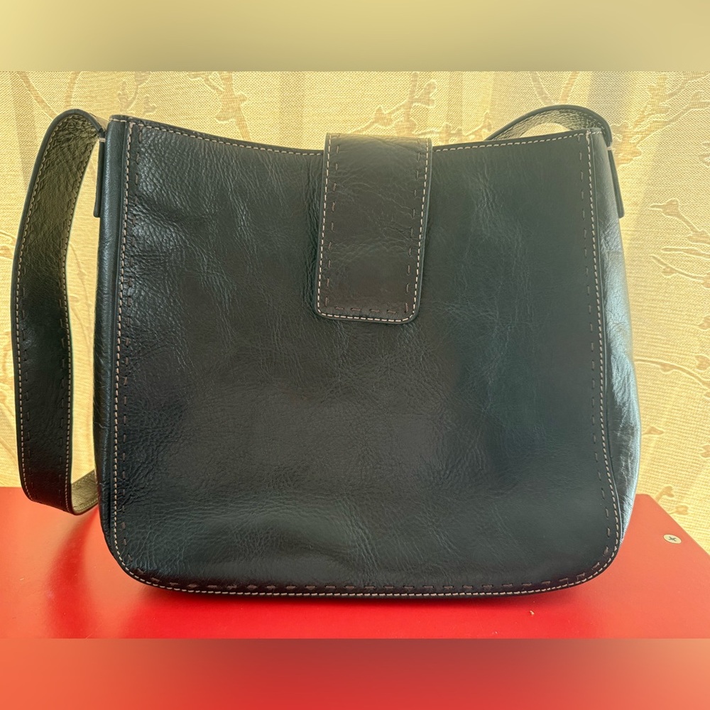 Fossil Purse Black Leather Bucket Shoulder Bag